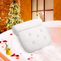 Los mejores  - Essort Cojín de Baño de SPA 4D con 5 Ventosas Antideslizante- Ergonómico para Soporte de Cuello y Hombro- 38x36x10cm…